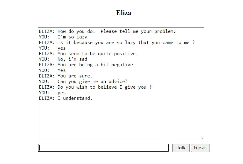 eliza chatbot example