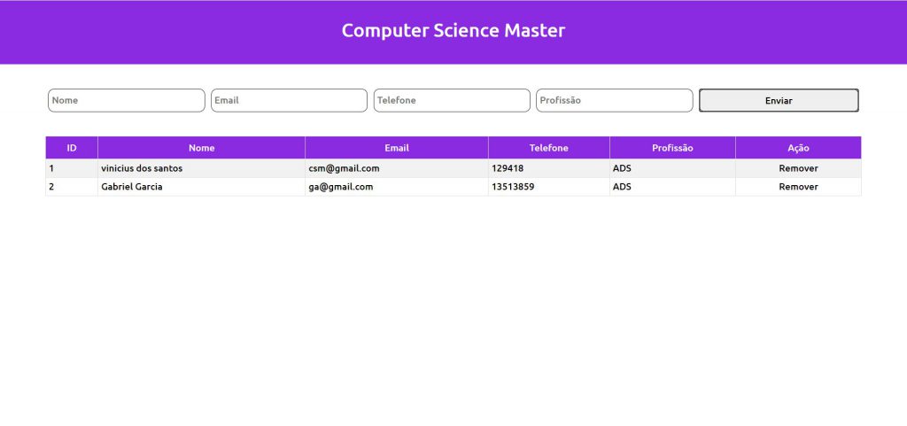 Exemplo simples de CRUD usando apenas a interface (navegador) e javascript puro (sem banco de dados e sem backend)