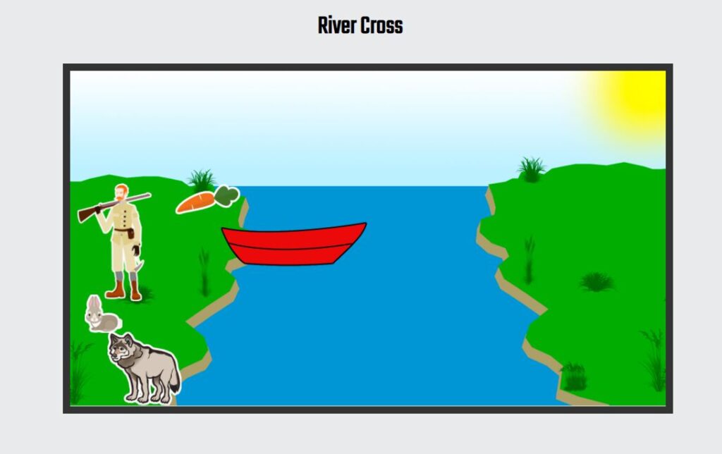 Travessia do rio (river cross) em javascript » Computer Science Master