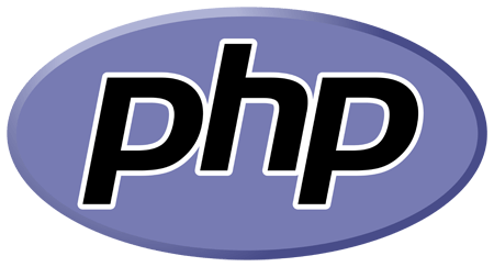 Logo da linguagem php. Um circulo roxo com as letras P H e P dentro